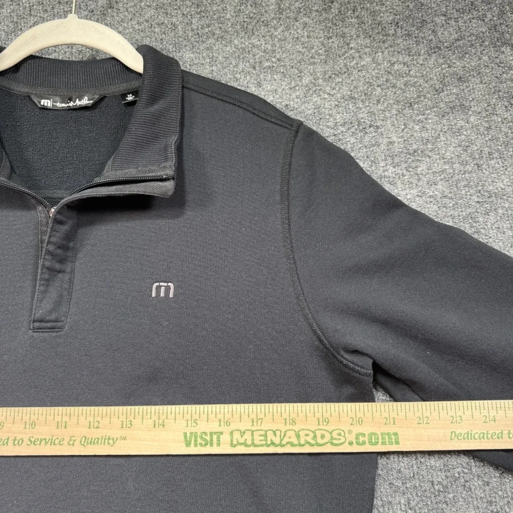 Travis Mathew Hideaway 1/4 Zip Pullover Sweater Men's Medium Black Golf Casual